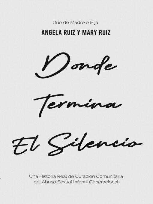 Cover image for Donde Termina El Silencio